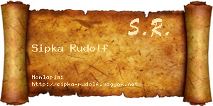 Sipka Rudolf névjegykártya