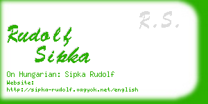 rudolf sipka business card